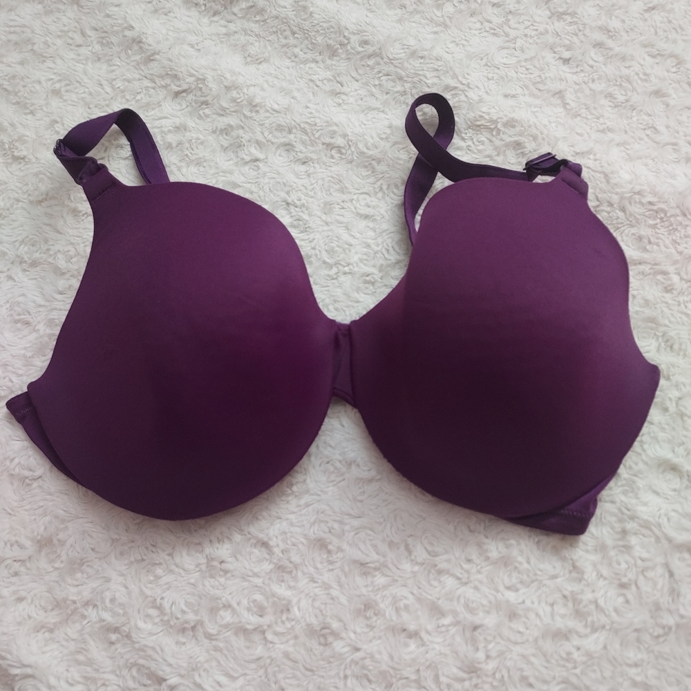 Warner's Plum This is not a Bra T-shirt Underwire Bra 36D Comfort